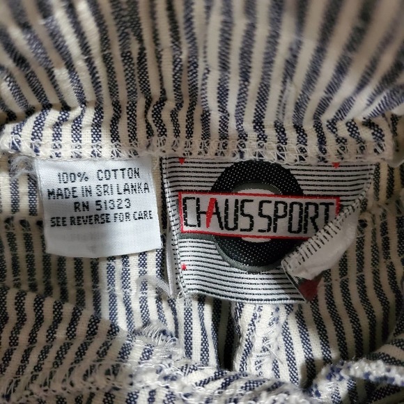 Vintage 80s Jeans Womens Sz 8 Gray White Striped Paperbag Waist High Rise Pants - Picture 10 of 13